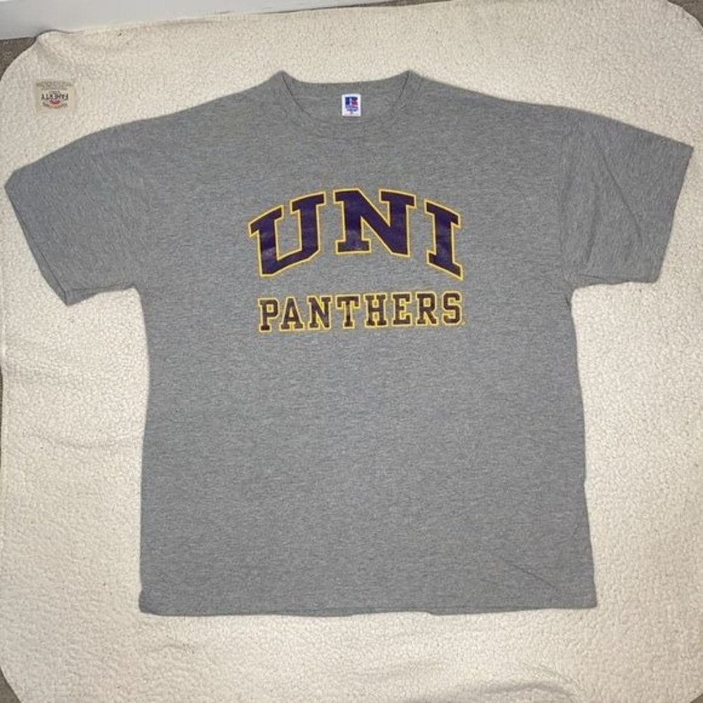 Vintage Russell Athletic Northern Iowa Panthers T-Shirt: Size Extra Large